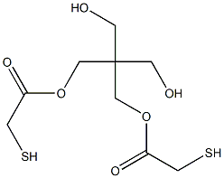 Bis(mercaptoacetic acid)2,2-bis(hydroxymethyl)propane-1,3-diyl ester Structure