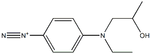 4-[Ethyl(2-hydroxypropyl)amino]benzenediazonium Structure