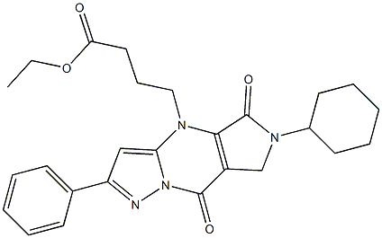  4-[(6-Cyclohexyl-5,6,7,8-tetrahydro-5,8-dioxo-2-phenyl-4H-1,4,6,8a-tetraaza-s-indacen)-4-yl]butyric acid ethyl ester