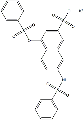 7-(Phenylsulfonylamino)-4-(phenylsulfonyloxy)-2-naphthalenesulfonic acid potassium salt Structure