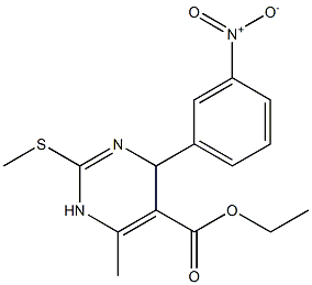 1,4-Dihydro-6-methyl-2-methylthio-4-(3-nitrophenyl)pyrimidine-5-carboxylic acid ethyl ester