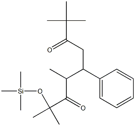 2,2,6,8-Tetramethyl-8-trimethylsilyloxy-5-phenyl-3,7-nonanedione 结构式