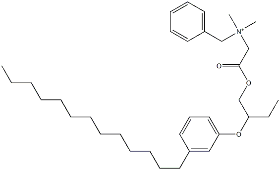 N,N-Dimethyl-N-benzyl-N-[[[2-(3-tridecylphenyloxy)butyl]oxycarbonyl]methyl]aminium Structure