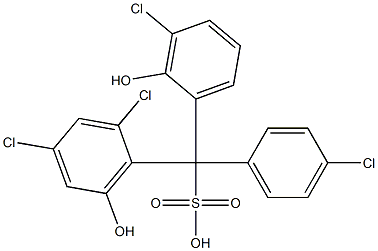 (4-Chlorophenyl)(3-chloro-2-hydroxyphenyl)(2,4-dichloro-6-hydroxyphenyl)methanesulfonic acid Structure