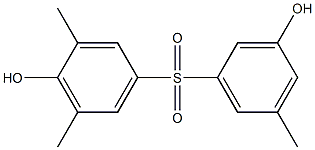 3',4-Dihydroxy-3,5,5'-trimethyl[sulfonylbisbenzene] Struktur