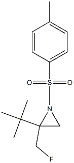 1-Tosyl-2-tert-butyl-2-(fluoromethyl)aziridine,,结构式