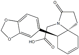 (5S,10S)-2-Oxo-10-(1,3-benzodioxol-5-yl)-1-azaspiro[4.5]dec-7-ene-1-acetic acid Structure