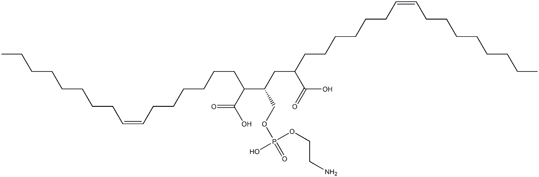 Bis[(Z)-9-octadecenoic acid](1S)-1-[[[(2-aminoethoxy)hydroxyphosphinyl]oxy]methyl]-1,2-ethanediyl ester 结构式