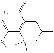 1,1,5-Trimethyl-1-sila-2-cyclohexene-2,3-bis(carboxylic acid methyl) ester 结构式