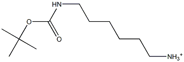 6-(tert-Butoxycarbonylamino)-1-hexanaminium Struktur