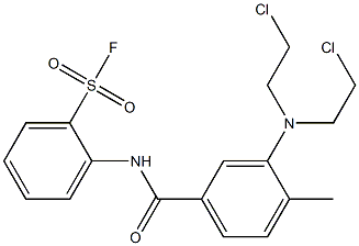 o-[3-[Bis(2-chloroethyl)amino]-4-methylphenylcarbonylamino]benzenesulfonyl fluoride Structure