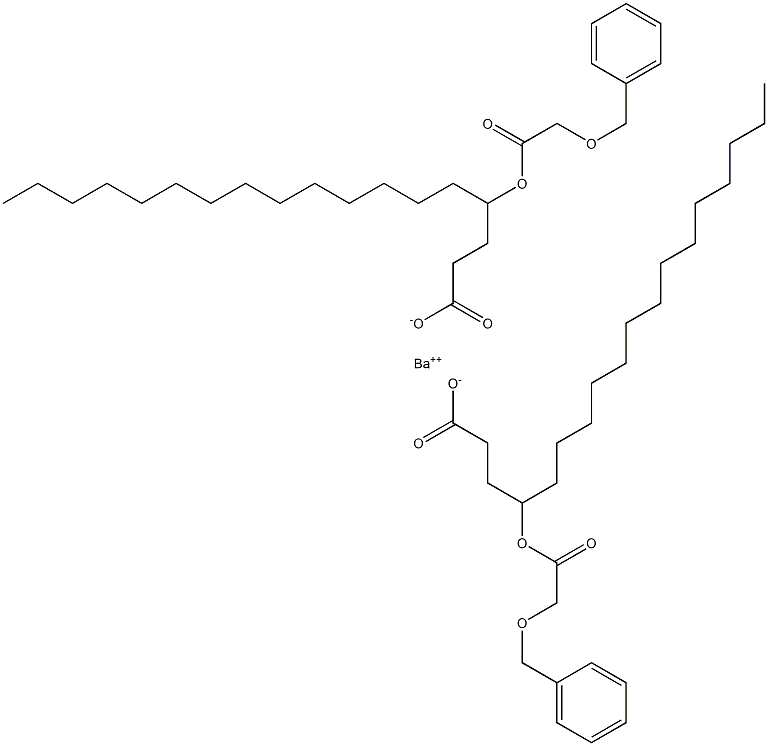 Bis[4-(benzyloxyacetoxy)stearic acid]barium salt Structure