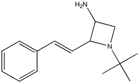 1-(1,1-Dimethylethyl)-2-[(E)-2-phenylethenyl]-3-azetidinamine Struktur