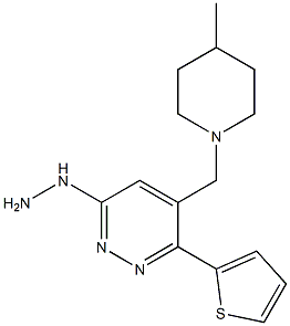 6-(2-Thienyl)-3-hydrazino-5-[(4-methylpiperidino)methyl]pyridazine