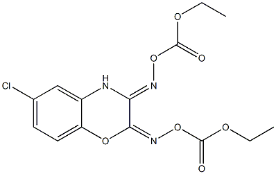 6-Chloro-2,3-bis[[(ethoxycarbonyl)oxy]imino]-3,4-dihydro-2H-1,4-benzoxazine Structure