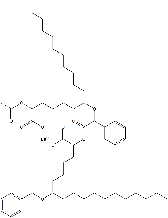 Bis(7-benzyloxy-2-acetyloxystearic acid)barium salt Struktur