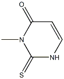 2-チオキソ-3-メチル-2,3-ジヒドロピリミジン-4(1H)-オン 化学構造式