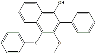 3-Methoxy-2-phenyl-4-(phenylthio)-1-naphthol Structure