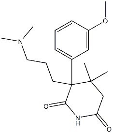 3-(3-Methoxyphenyl)-3-(3-dimethylaminopropyl)-4,4-dimethylpiperidine-2,6-dione,,结构式