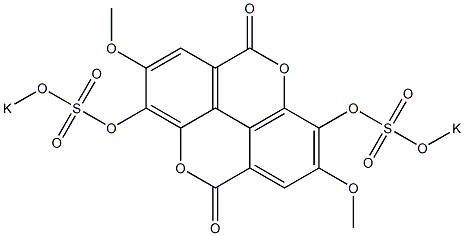 3,8-Bis(potassiooxysulfonyloxy)-2,7-dimethoxy[1]benzopyrano[5,4,3-cde][1]benzopyran-5,10-dione