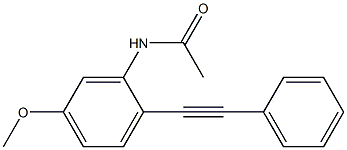 N-[2-(Phenylethynyl)-5-methoxyphenyl]acetamide 结构式