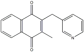 2-(3-Pyridinylmethyl)-3-methyl-1,4-naphthoquinone Struktur