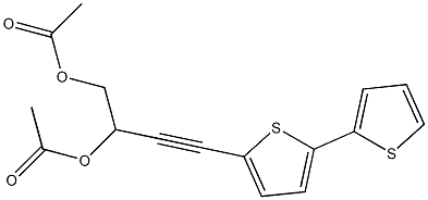 5-(3,4-Diacetoxy-1-butynyl)-2,2'-bithiophene Struktur