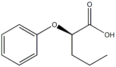 [R,(+)]-2-フェノキシ吉草酸 化学構造式