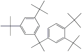 2-(3,4-Di-tert-butylphenyl)-2-(3,5-di-tert-butylphenyl)propane 结构式