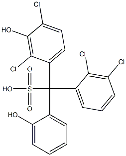 (2,3-Dichlorophenyl)(2,4-dichloro-3-hydroxyphenyl)(2-hydroxyphenyl)methanesulfonic acid Structure