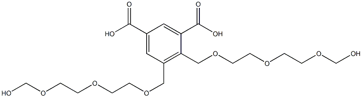 4,5-Bis(9-hydroxy-2,5,8-trioxanonan-1-yl)isophthalic acid Struktur