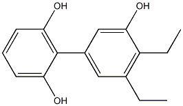 4',5'-Diethyl-1,1'-biphenyl-2,3',6-triol Structure
