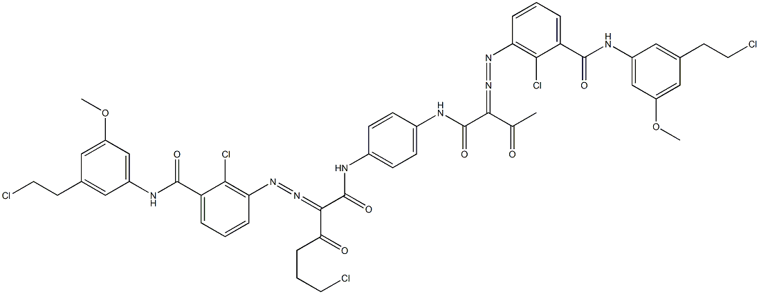 3,3'-[2-(2-Chloroethyl)-1,4-phenylenebis[iminocarbonyl(acetylmethylene)azo]]bis[N-[3-(2-chloroethyl)-5-methoxyphenyl]-2-chlorobenzamide]