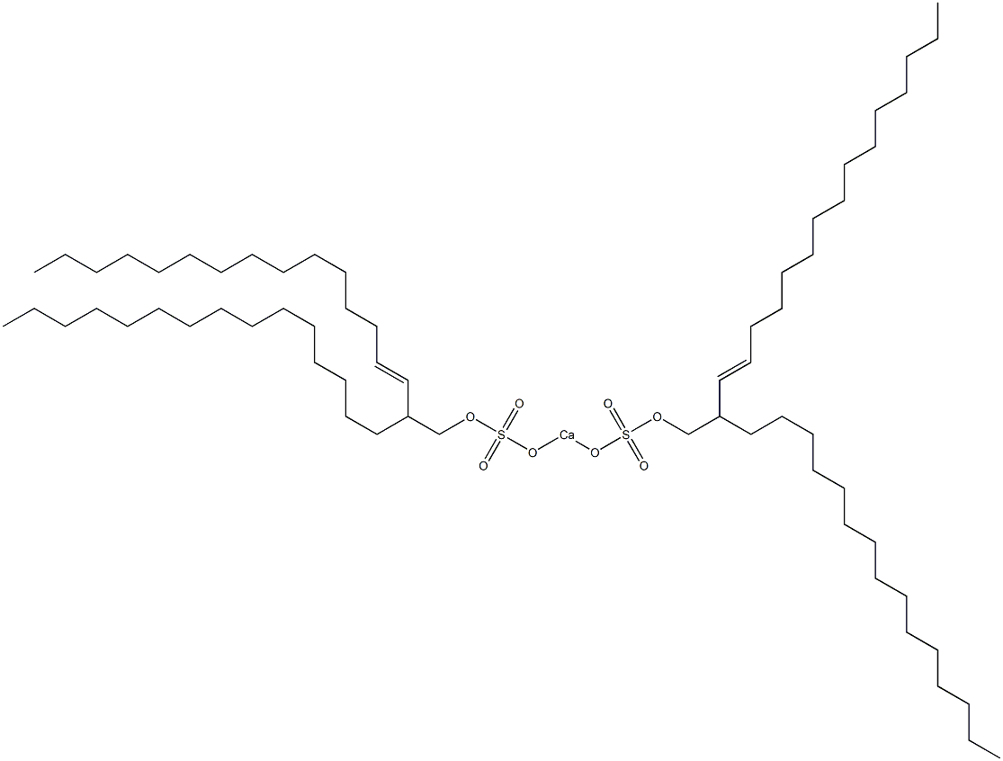 Bis(2-pentadecyl-3-heptadecenyloxysulfonyloxy)calcium Structure