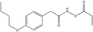 N-Propionyloxy-2-(4-butoxyphenyl)acetamide 结构式