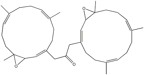 [(1E,7E,11E)-3,4-Epoxy-4,8,12-trimethyl-1,7,11-cyclotetradecatrien-1-yl](methyl) ketone,,结构式