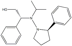 (2R)-2-Phenyl-1-[N-isopropyl-N-[(1R)-2-hydroxy-1-phenylethyl]amino]pyrrolidine Struktur