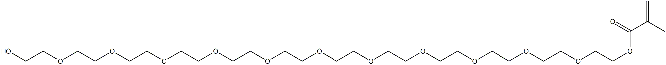 Methacrylic acid (35-hydroxy-3,6,9,12,15,18,21,24,27,30,33-undecaoxapentatriacontan-1-yl) ester Struktur
