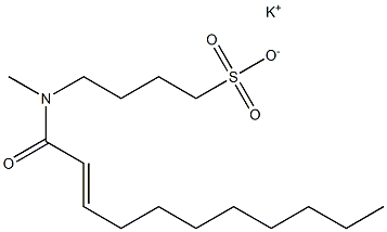 4-[N-(2-Undecenoyl)-N-methylamino]-1-butanesulfonic acid potassium salt,,结构式