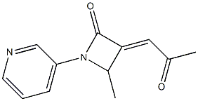 (E)-3-(2-Oxopropylidene)-4-methyl-1-(3-pyridinyl)azetidin-2-one Structure