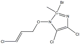 2-Bromo-4,5-dichloro 1-(3-chloro-2-propenyloxy)methyl-1H-imidazole Struktur
