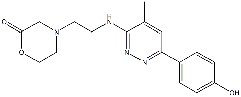 3-[2-(2-Oxomorpholino)ethyl]amino-4-methyl-6-(p-hydroxyphenyl)pyridazine Structure