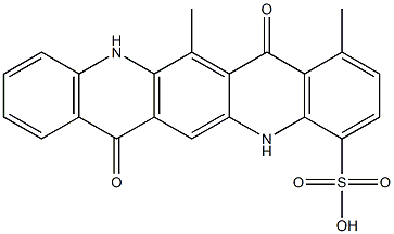 5,7,12,14-Tetrahydro-1,13-dimethyl-7,14-dioxoquino[2,3-b]acridine-4-sulfonic acid Struktur