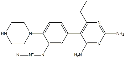 2,4-Diamino-6-ethyl-5-(3-azido-4-piperazinophenyl)pyrimidine
