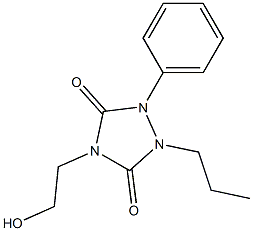 4-(2-ヒドロキシエチル)-1-フェニル-2-プロピル-1,2,4-トリアゾリジン-3,5-ジオン 化学構造式