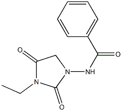 N-(3-Ethyl-2,4-dioxoimidazolidin-1-yl)benzamide,,结构式