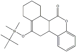 6a,7,10,10a-テトラヒドロ-9-[[ジメチル(tert-ブチル)シリル]オキシ]-7,8-ブタノ-6H-ジベンゾ[b,d]ピラン-6-オン 化学構造式