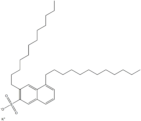 3,5-Didodecyl-2-naphthalenesulfonic acid potassium salt,,结构式