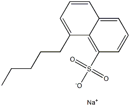 8-ペンチル-1-ナフタレンスルホン酸ナトリウム 化学構造式