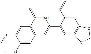 3-(2-Ethenyl-4,5-methylenedioxyphenyl)-6,7-dimethoxyisoquinolin-1(2H)-one Structure